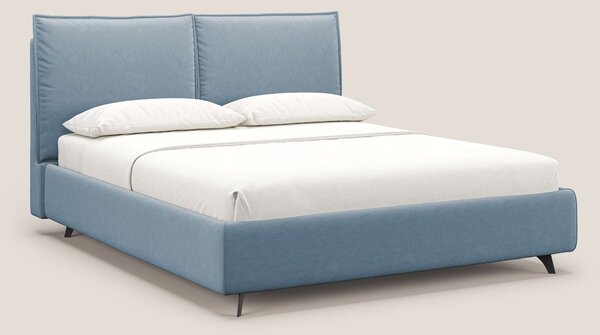Nives letto imbottito contenitore sfoderabile in microfibra velluto im