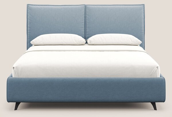 Nives letto imbottito contenitore sfoderabile in microfibra velluto im