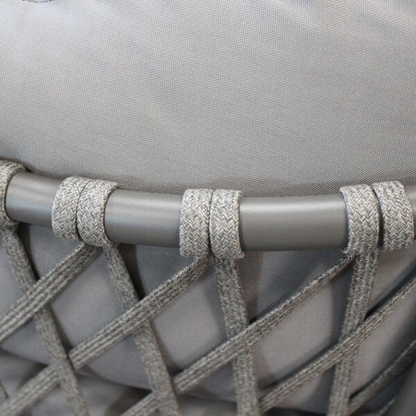VivaGarden Salotto da Giardino con Divano 2 Posti 2 Poltrone e Tavolino con Cuscini in Alluminio colore Taupe - Rida