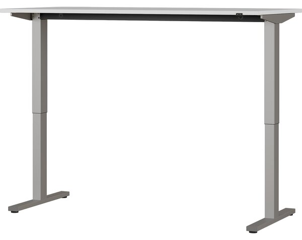 Bümö Home Andratx Scrivania elettrica - Dimensioni: 160 x 80 cm, Aspetto: Grigio chiaro/Argento