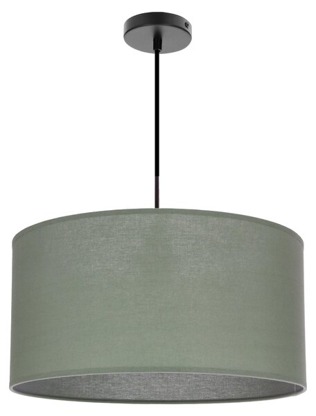 Lampadario rotondo a sospensione SHANTI - 1xE27, 40W, nero / menta