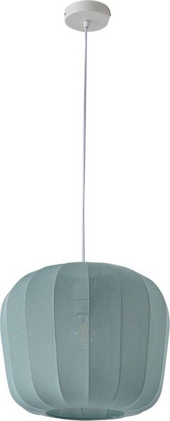 Lindby lampada a sospensione Helin, blu, Ø 35 cm, tessuto