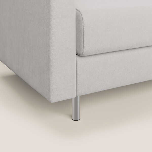 Megan poltrona letto in microfibra smacchiabile T11 grigio chiaro