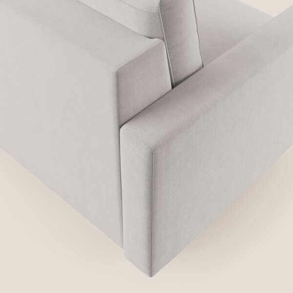 Megan poltrona letto in microfibra smacchiabile T11 grigio chiaro