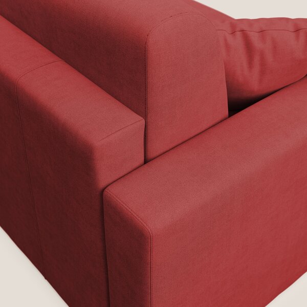 Best Divano letto angolare in tessuto impermeabile T02 rosso