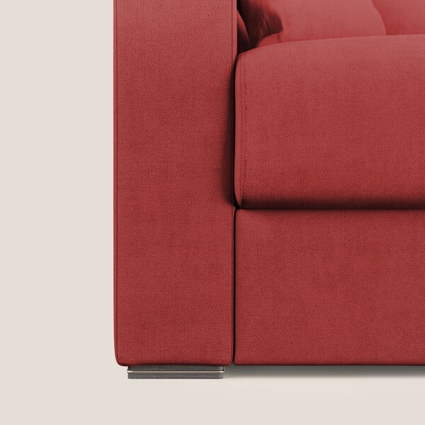 Best Divano letto angolare in tessuto impermeabile T02 rosso