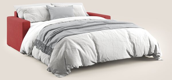 Best Divano letto matrimoniale in tessuto impermeabile T02 rosso