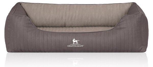 Cuccia ortopedica per cani Outlander in Pelle finta trapuntata al laser XL grigio-grigio