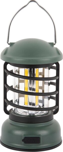 Leitmotiv - Lampada da tavolo Camping Lantern Led - Verde giungla - 8,5x8,5x15 cm Lampada da tavolo - Lampada da comodino, soggiorno, camera da letto