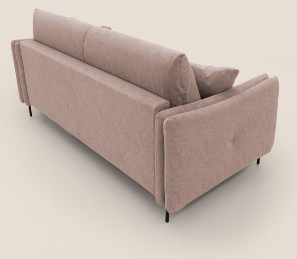 Gregory Divano letto con materasso h18 cm in microfibra effetto vellut