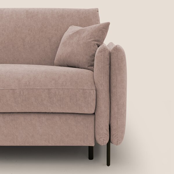 Gregory Divano letto con materasso h18 cm in microfibra effetto vellut