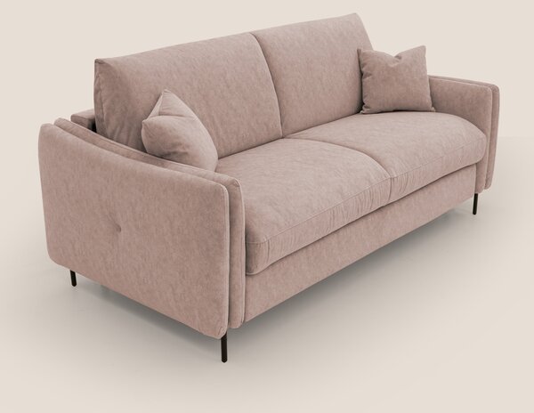 Gregory Divano letto con materasso h18 cm in microfibra effetto vellut