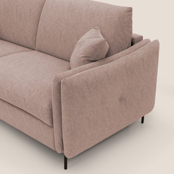 Gregory Divano letto con materasso h18 cm in microfibra effetto vellut