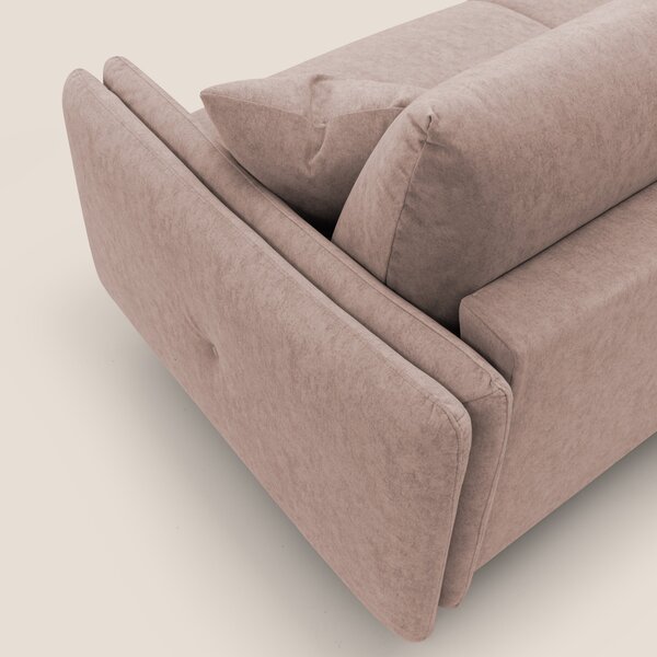 Gregory Divano letto con materasso h18 cm in microfibra effetto vellut