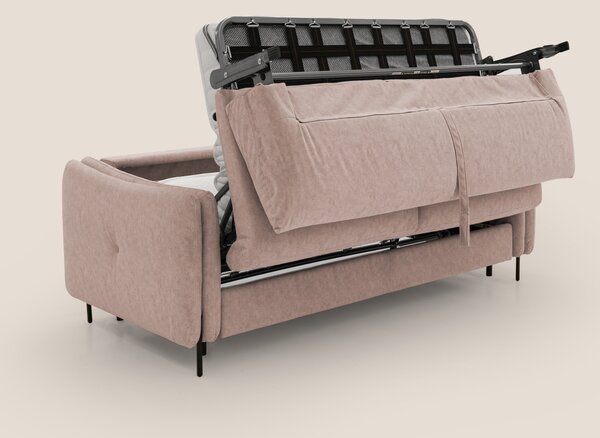 Gregory Divano letto con materasso h18 cm in microfibra effetto vellut