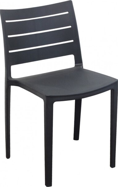 VivaGarden Sedia per Esterni Impilabile in Polipropilene Dimensioni 42x51x78 cm colore Grigio