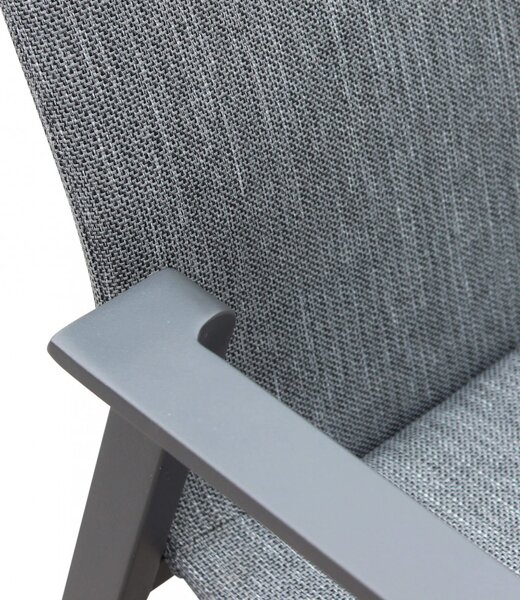 VivaGarden Sedia per Esterni Impilabile in Alluminio Dimensioni 55,5x60x83 cm colore Antracite