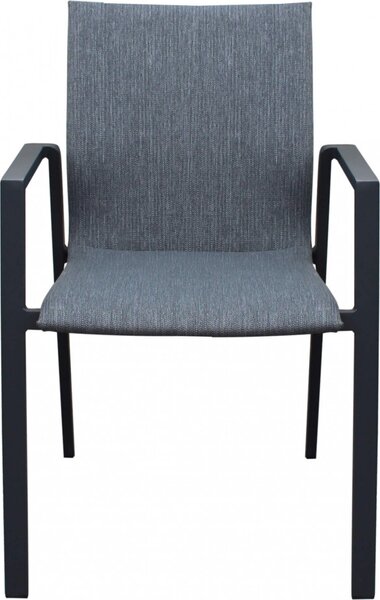 VivaGarden Sedia per Esterni Impilabile in Alluminio Dimensioni 55,5x60x83 cm colore Antracite