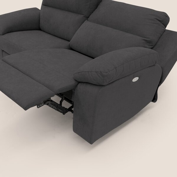 Romeo Divano relax con recliner elettrico in morbido tessuto impermeab