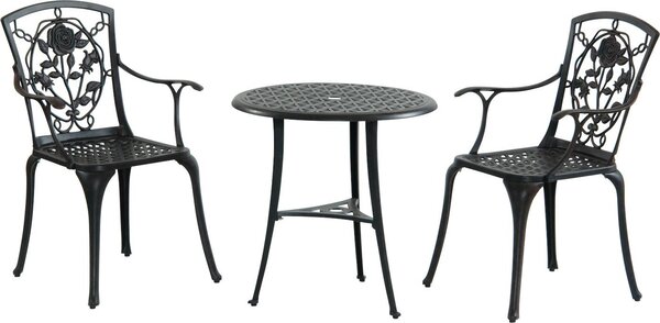 Set bistrot Inko rosa bronzo / 2 poltrone con braccioli