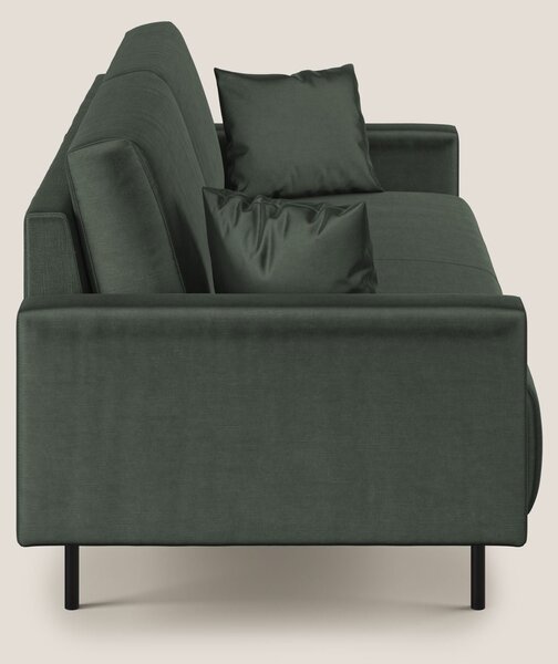 Arthur divano moderno in velluto morbido impermeabile T01 verde