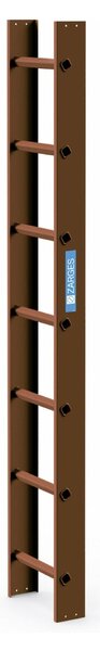Scala da tetto 2,0 m color rame 7 pioli Z300 40397