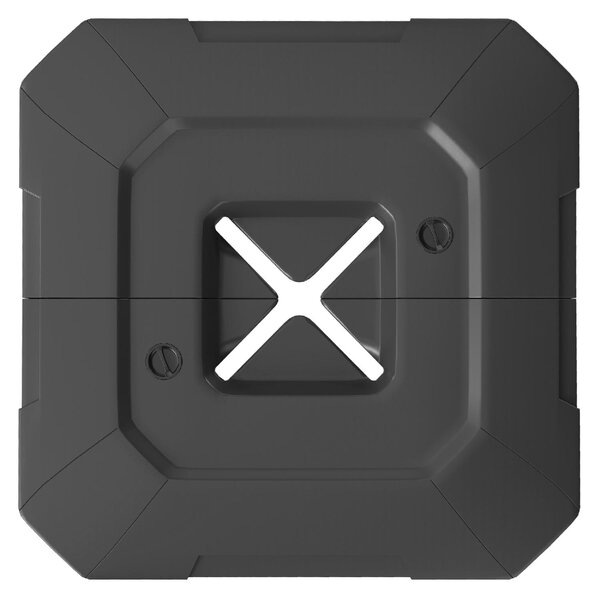 VivaGarden Set 2 Basi per Ombrellone da Giardino in HDPE Riempibili fino a 105 kg 101x101x12 cm colore Nero