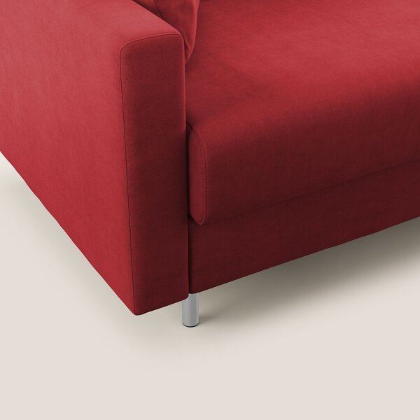 Megan divano letto angolare in microfibra smacchiabile T11 rosso