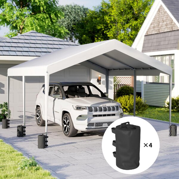 VivaGarden Set 4 Zavorre per Gazebo da Giardino con Maniglie e Cinghie a Strappo 20x32.5 cm colore Nero