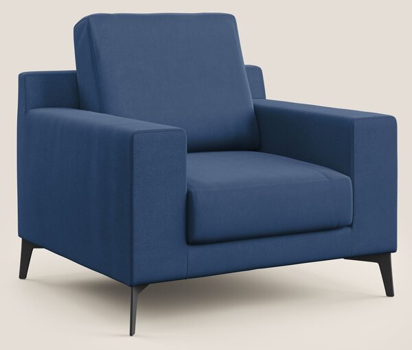 Prestige poltroncina moderna in microfibra smacchiabile T11 blu