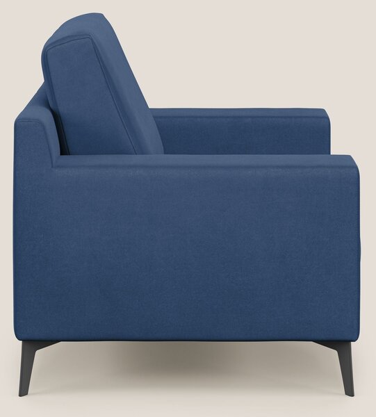 Prestige poltroncina moderna in microfibra smacchiabile T11 blu