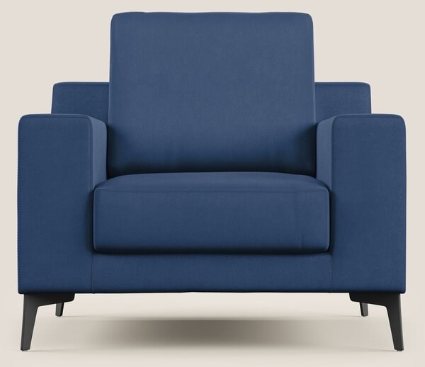 Prestige poltroncina moderna in microfibra smacchiabile T11 blu