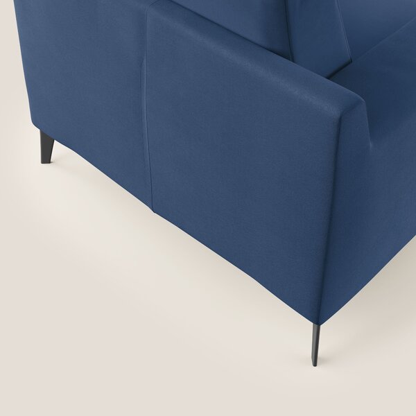 Prestige poltroncina moderna in microfibra smacchiabile T11 blu
