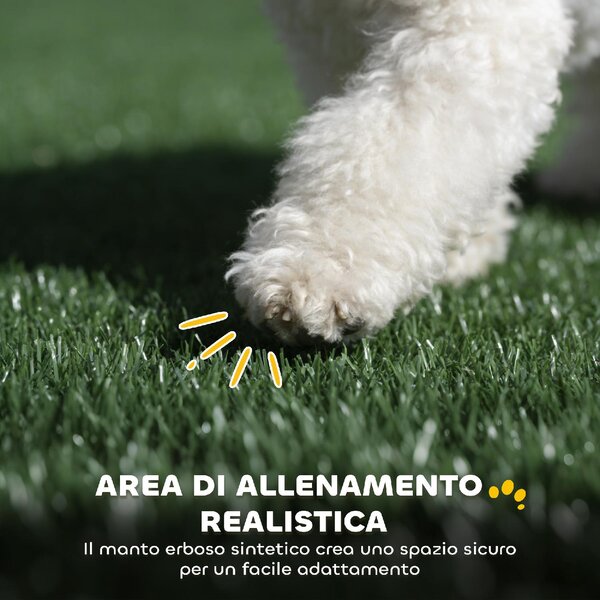 AllMyPets Toilette per Cani con Vassoio Estraibile 75x51x36,5 cm colore Nero/Verde