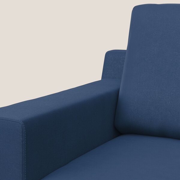 Prestige poltroncina moderna in microfibra smacchiabile T11 blu