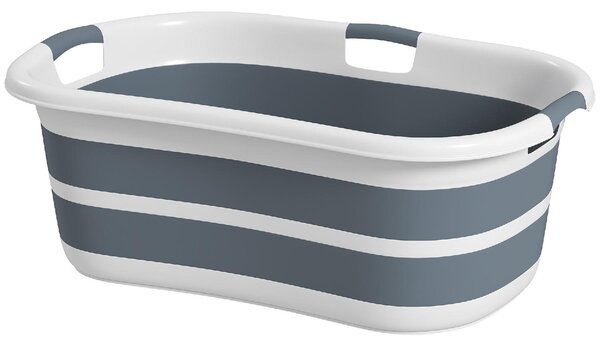 AllMyPets Vasca da Bagno per Cani di Piccola Taglia Pieghevole Portatile con Foro di Scarico 66x44x25 cm colore Grigio