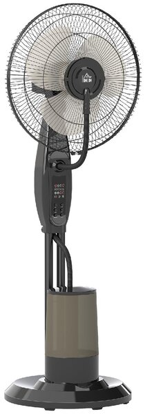 DecHome Ventilatore Nebulizzatore Oscillante con Serbatoio 3,2L Telecomando e Timer 44.5x38.5x120 cm colore Nero