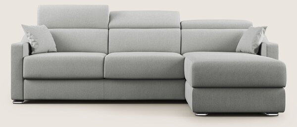 Amber divano letto angolare in tessuto smacchiabile T05 grigio