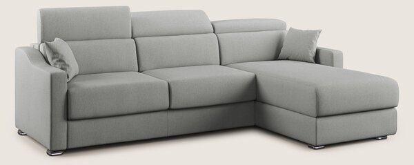 Amber divano letto angolare in tessuto smacchiabile T05 grigio