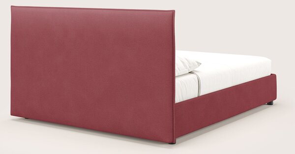 Nina letto contenitore dal design minimal in microfibra effetto pelle