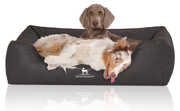 Letto ortopedico per cani Rockland in Pelle finta XL nero