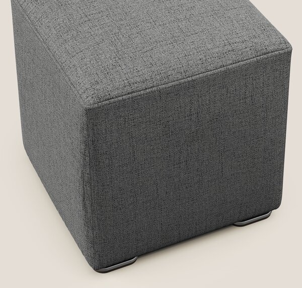 Cube pouf in tessuto morbido impermeabile T03 grigio