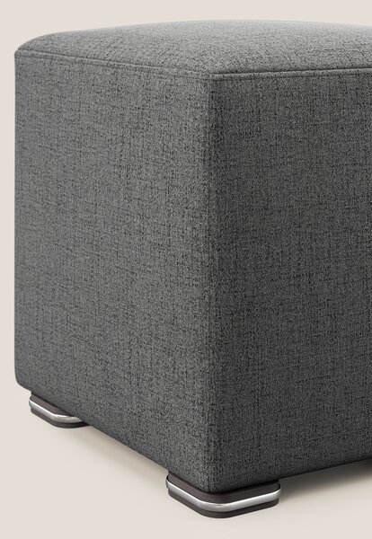 Cube pouf in tessuto morbido impermeabile T03 grigio