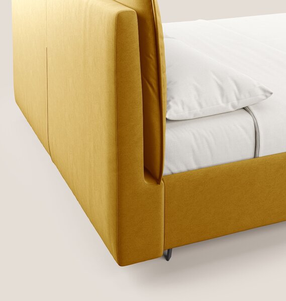 Nives letto imbottito contenitore sfoderabile in microfibra velluto im
