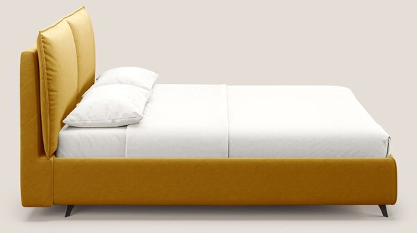 Nives letto imbottito contenitore sfoderabile in microfibra velluto im