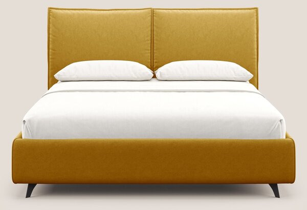 Nives letto imbottito contenitore sfoderabile in microfibra velluto im