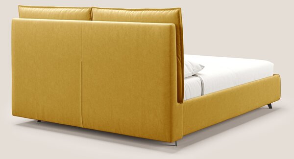 Nives letto imbottito contenitore sfoderabile in microfibra velluto im