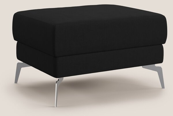 Star Pouf con piedini alti in microfibra impermeabile T11 nero