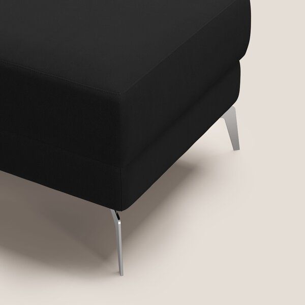 Star Pouf con piedini alti in microfibra impermeabile T11 nero
