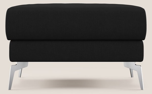 Star Pouf con piedini alti in microfibra impermeabile T11 nero